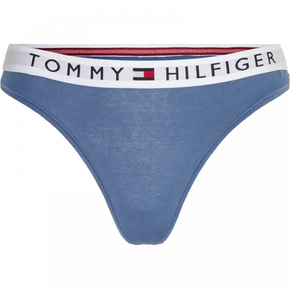 Original Cotton Logo Thong, Iron Blue