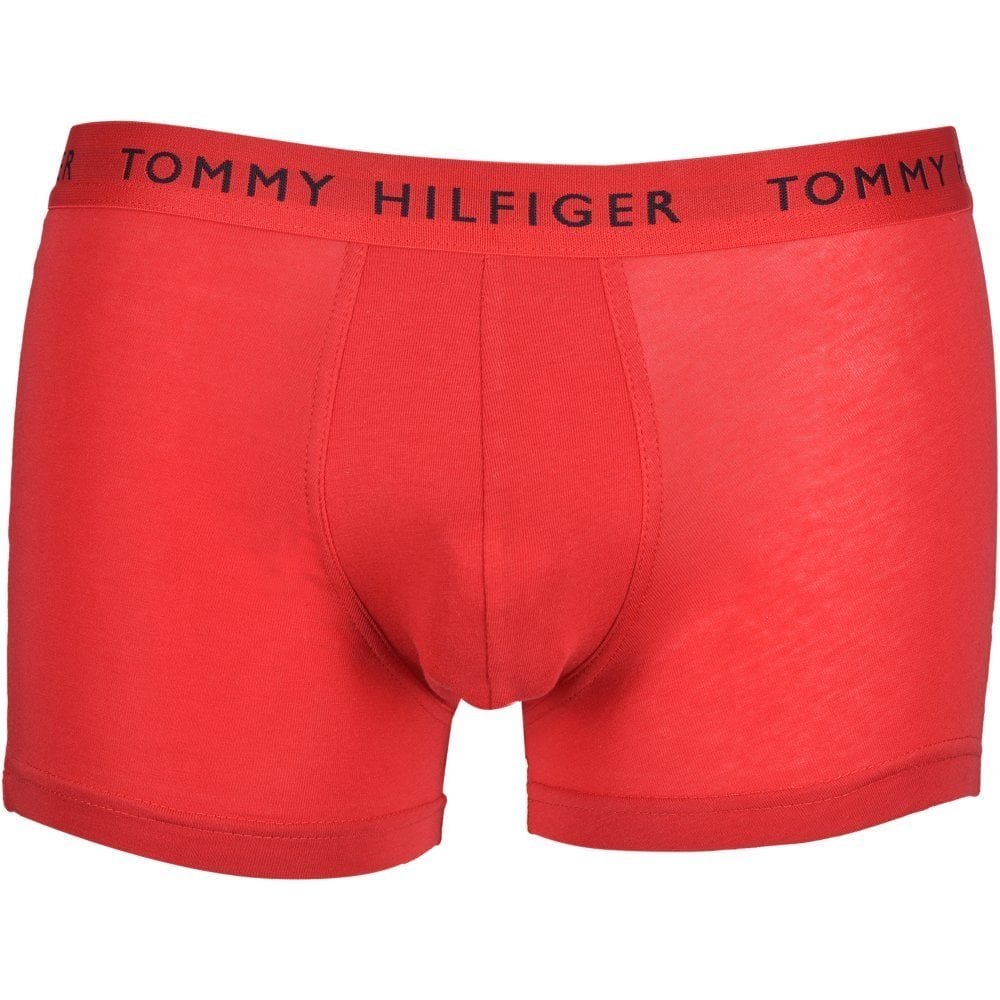 3-Pack Premium Essential Logo Boxer Trunks, Navy/White/Red - Image 3