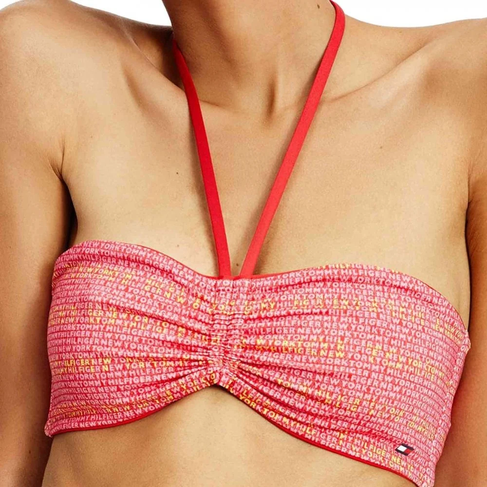 Reversible Bandeau Swim Top, Logo WW AOP Pink - Image 2
