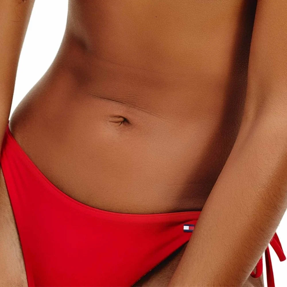 Reversible Swim Side Tie Bikini Bottom, Logo WW AOP Pink - Image 2