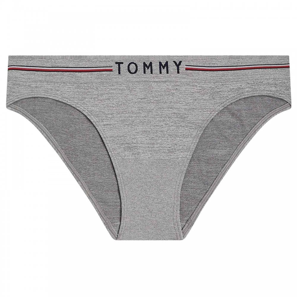 Seamless Logo Bikini Briefs, Medium Grey Heather