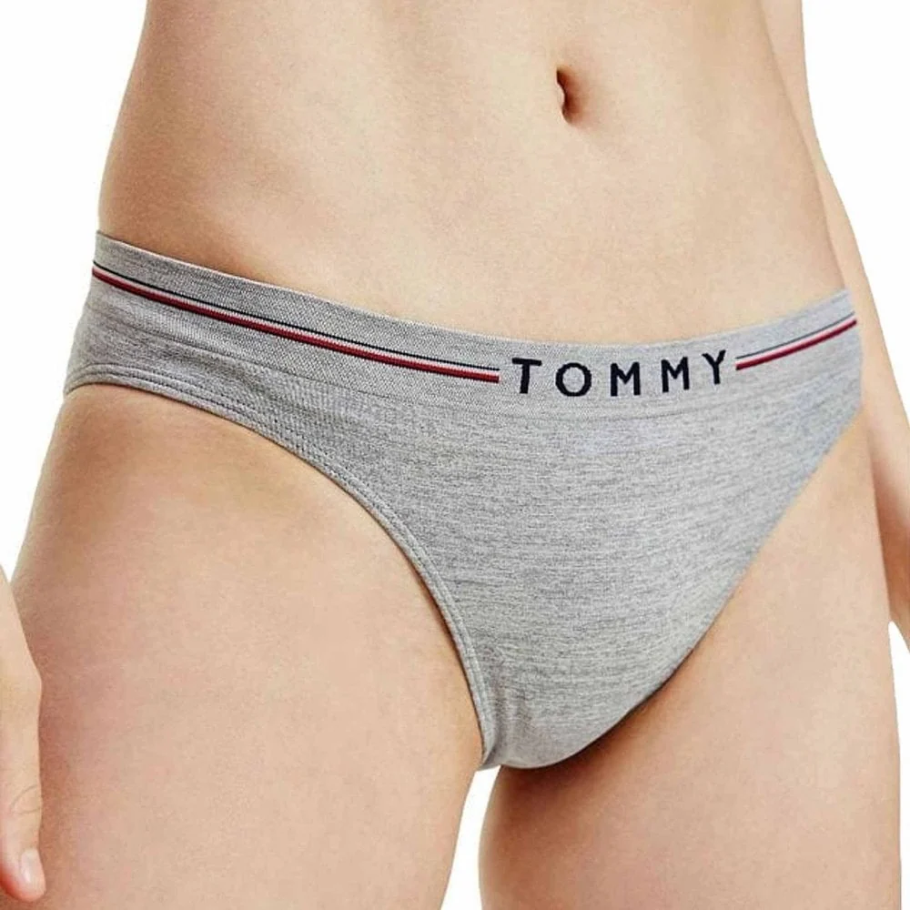 Seamless Logo Bikini Briefs, Medium Grey Heather - Image 2