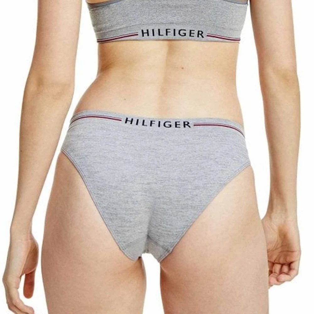 Seamless Logo Bikini Briefs, Medium Grey Heather - Image 3