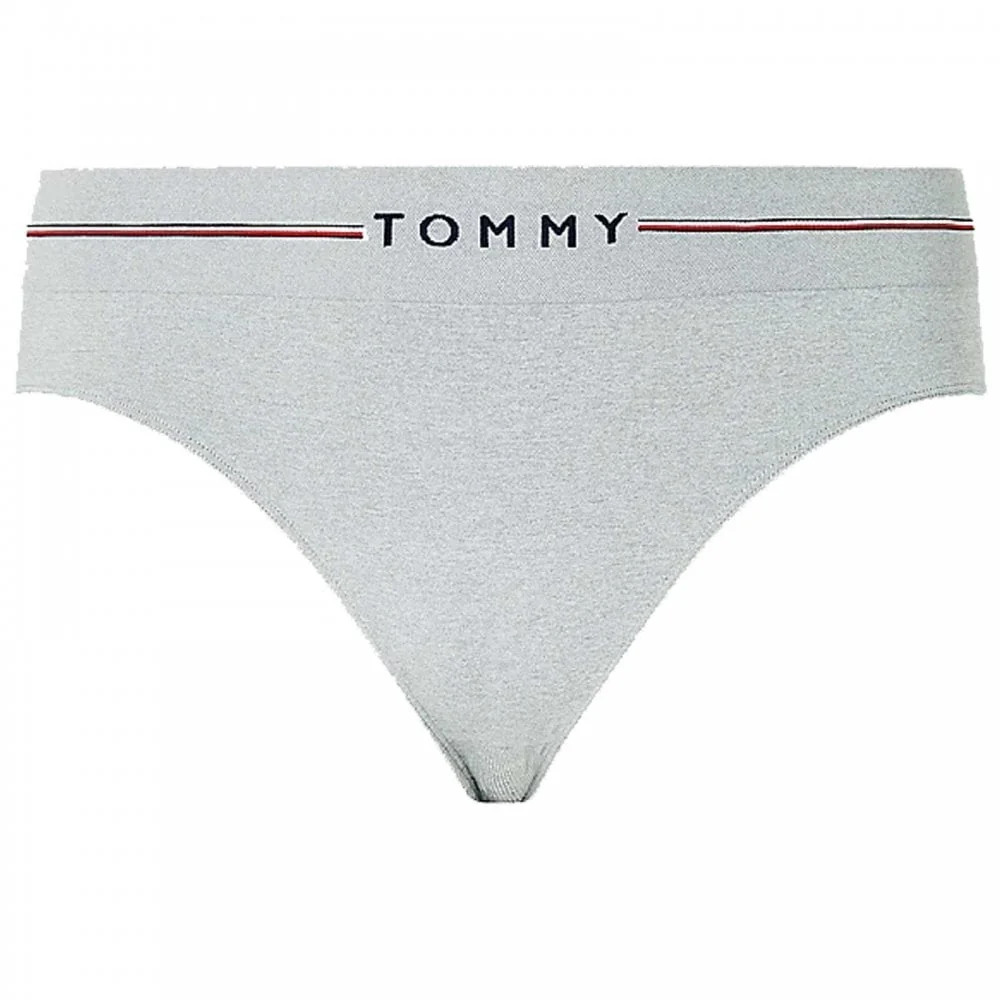 Seamless Logo Curve Bikini Briefs, Medium Grey Heather