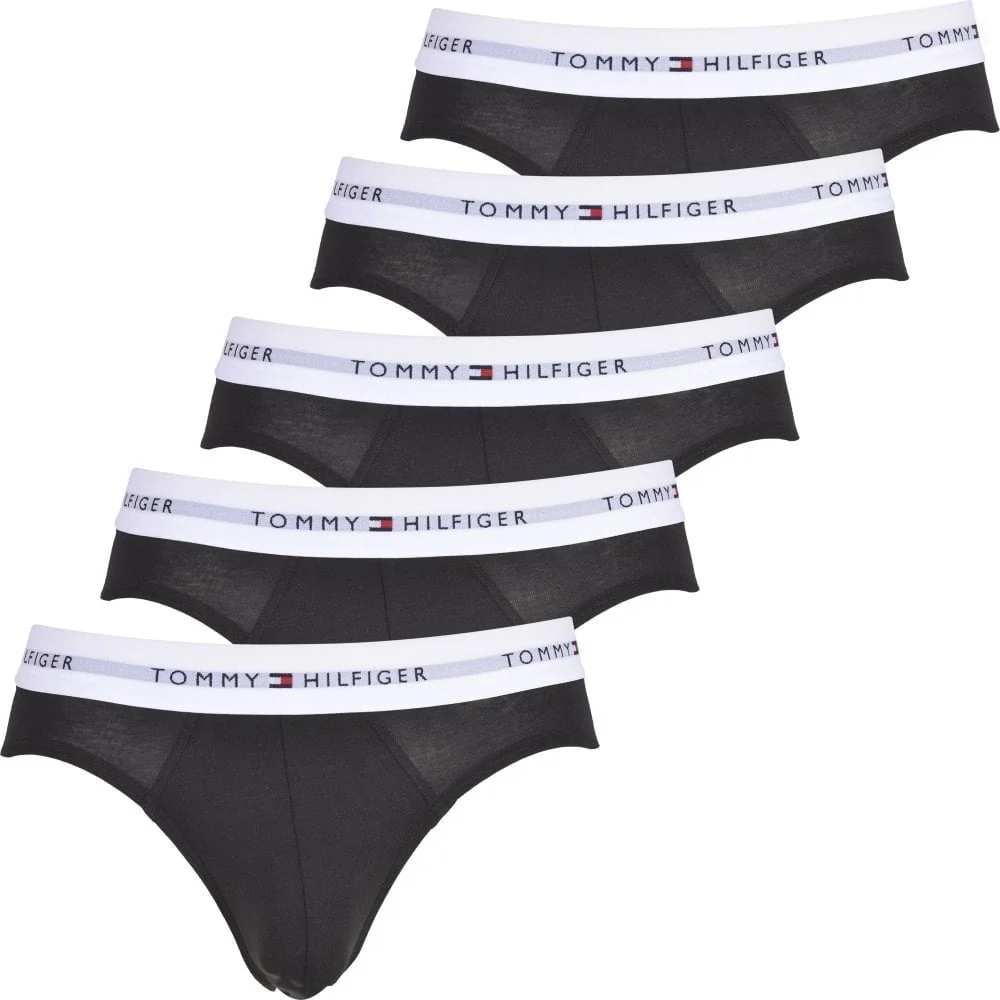 5-Pack Signature Cotton Men's Briefs, Black/white