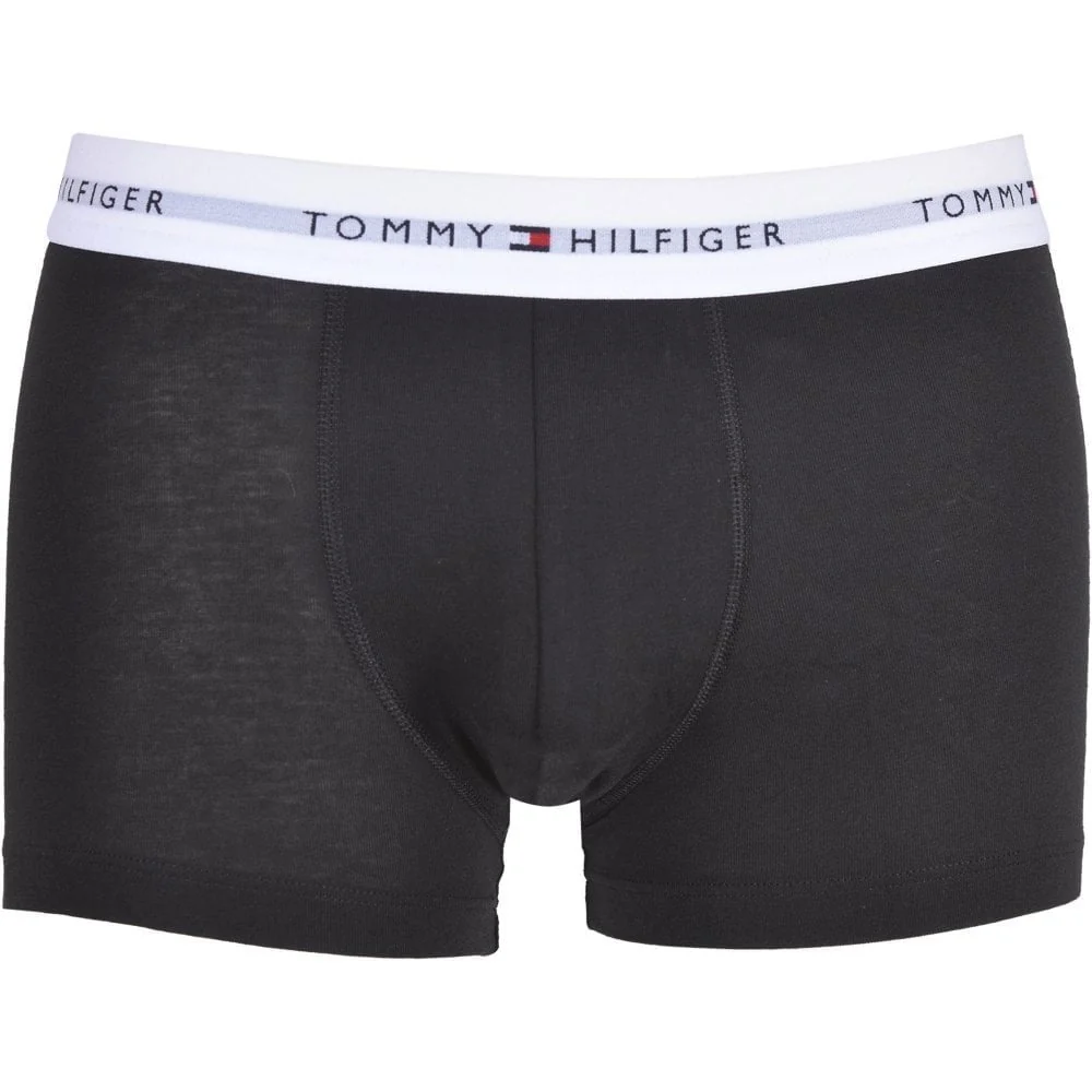 5-Pack Signature Cotton Boxer Trunks, Black/white - Image 2