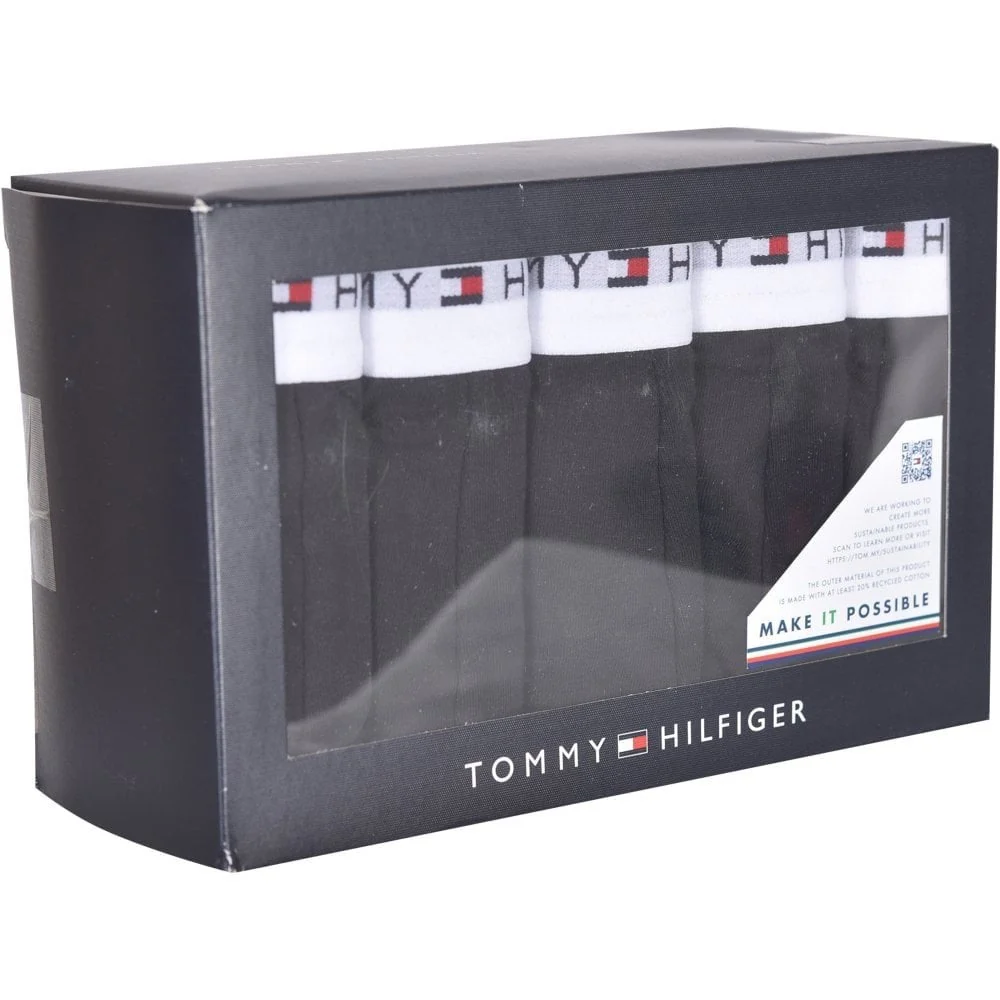 5-Pack Signature Cotton Boxer Trunks, Black/white - Image 3