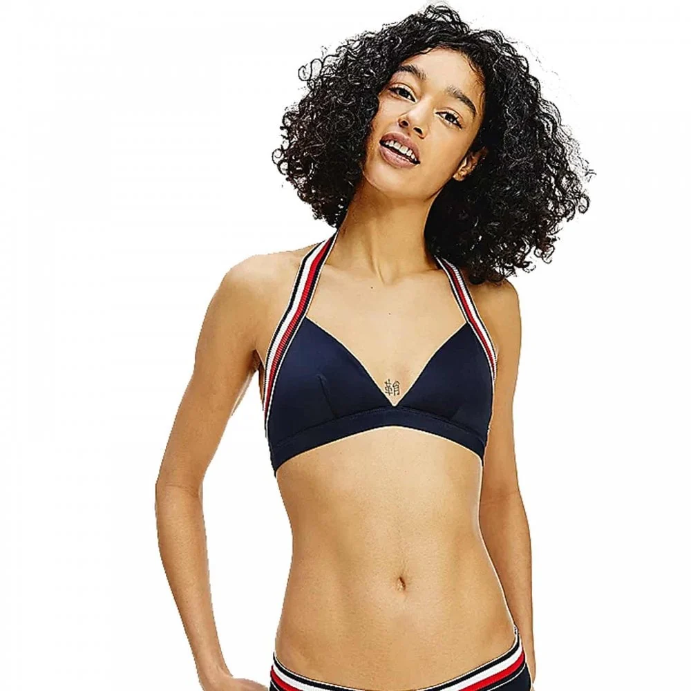 Signature Tape Triangle Bikini Top, Desert Sky - Image 3