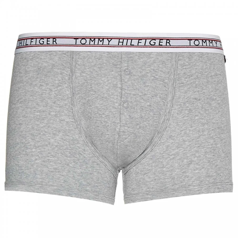 Signature Tape Waistband Trunks, Light Grey Heather