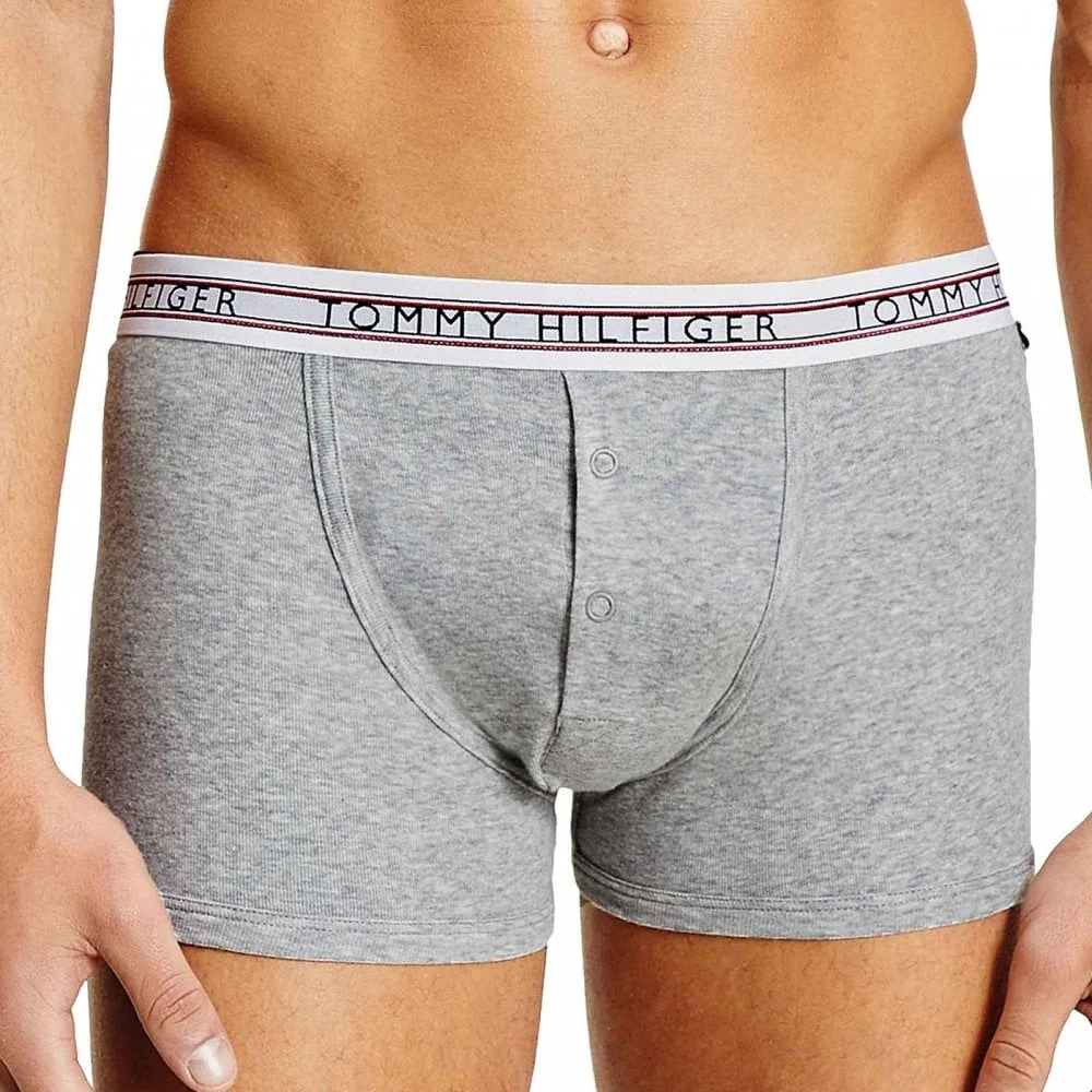 Signature Tape Waistband Trunks, Light Grey Heather - Image 3