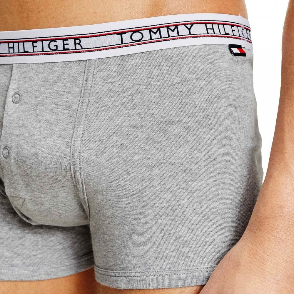 Signature Tape Waistband Trunks, Light Grey Heather - Image 5