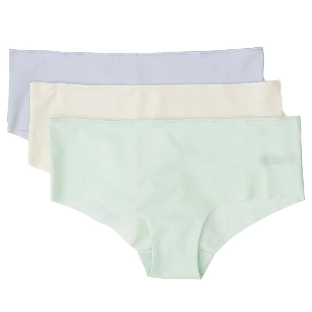 Smooth Comfort Prinsy 3-Pack Shorty Brief, Egret/Blue/Honeydew