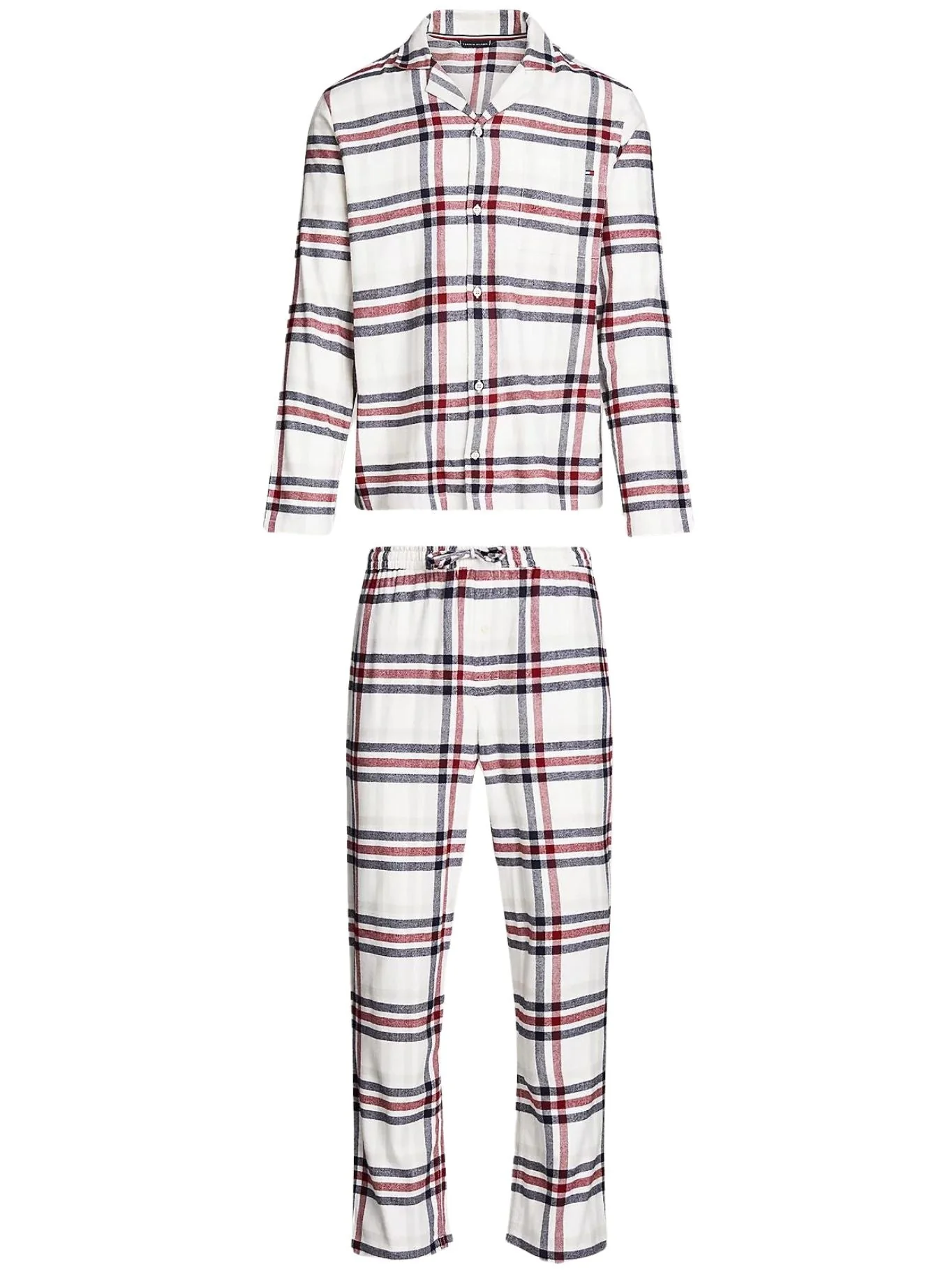 Tartan Flannel Pyjama Set, Heritage Plaid Ivory