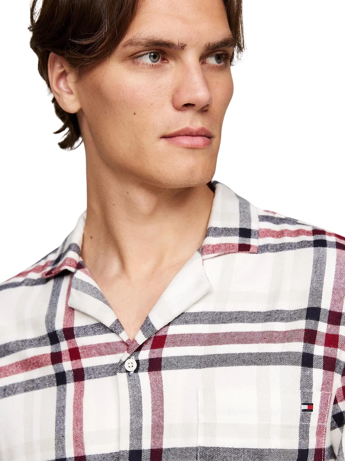 Tartan Flannel Pyjama Set, Heritage Plaid Ivory - Image 4