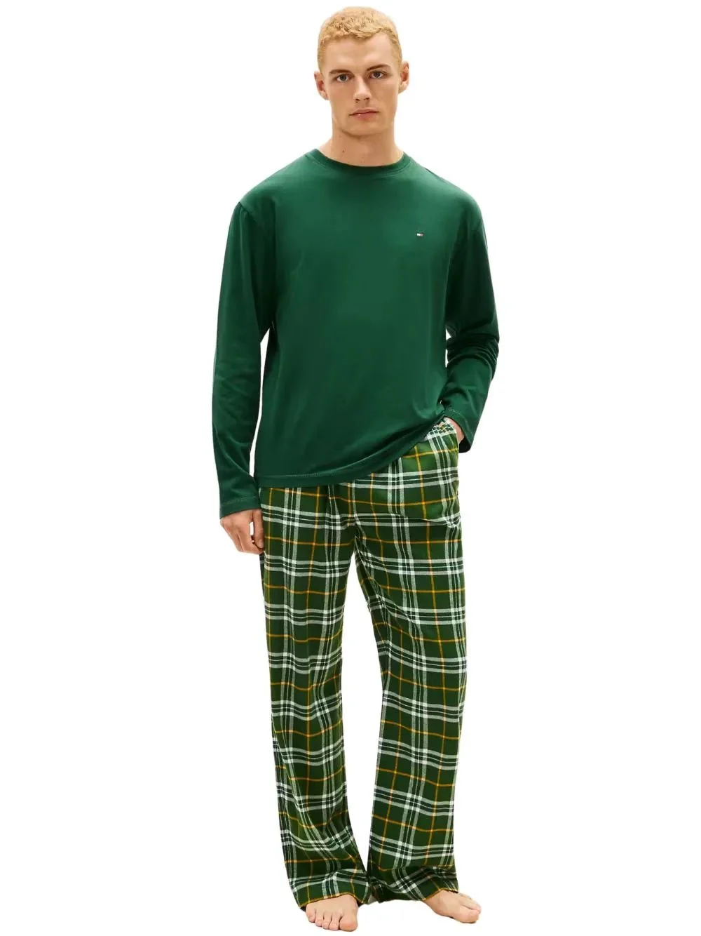Tartan Flannel Pyjama Set, Orion Green