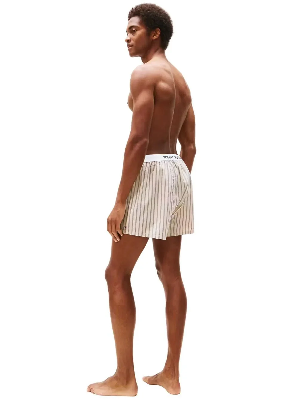 TH Heritage Stripe Woven Boxer Shorts, Stone/blue - Image 5