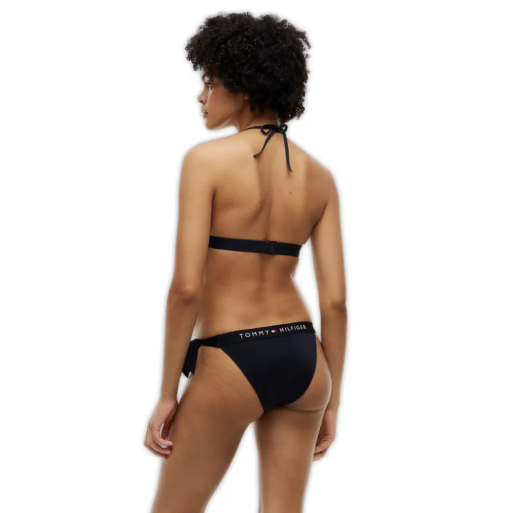 TH Original Foam Triangle Halterneck Swim Bikini Top, Navy - Image 5