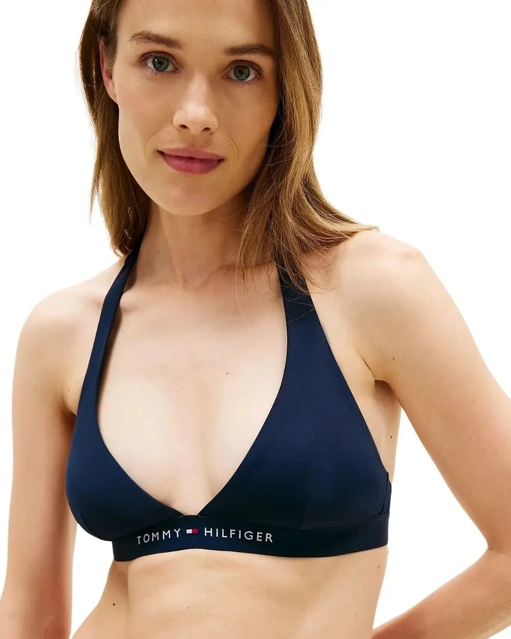 TH Original Halterneck Bikini Top, Dark Night Navy - Image 3