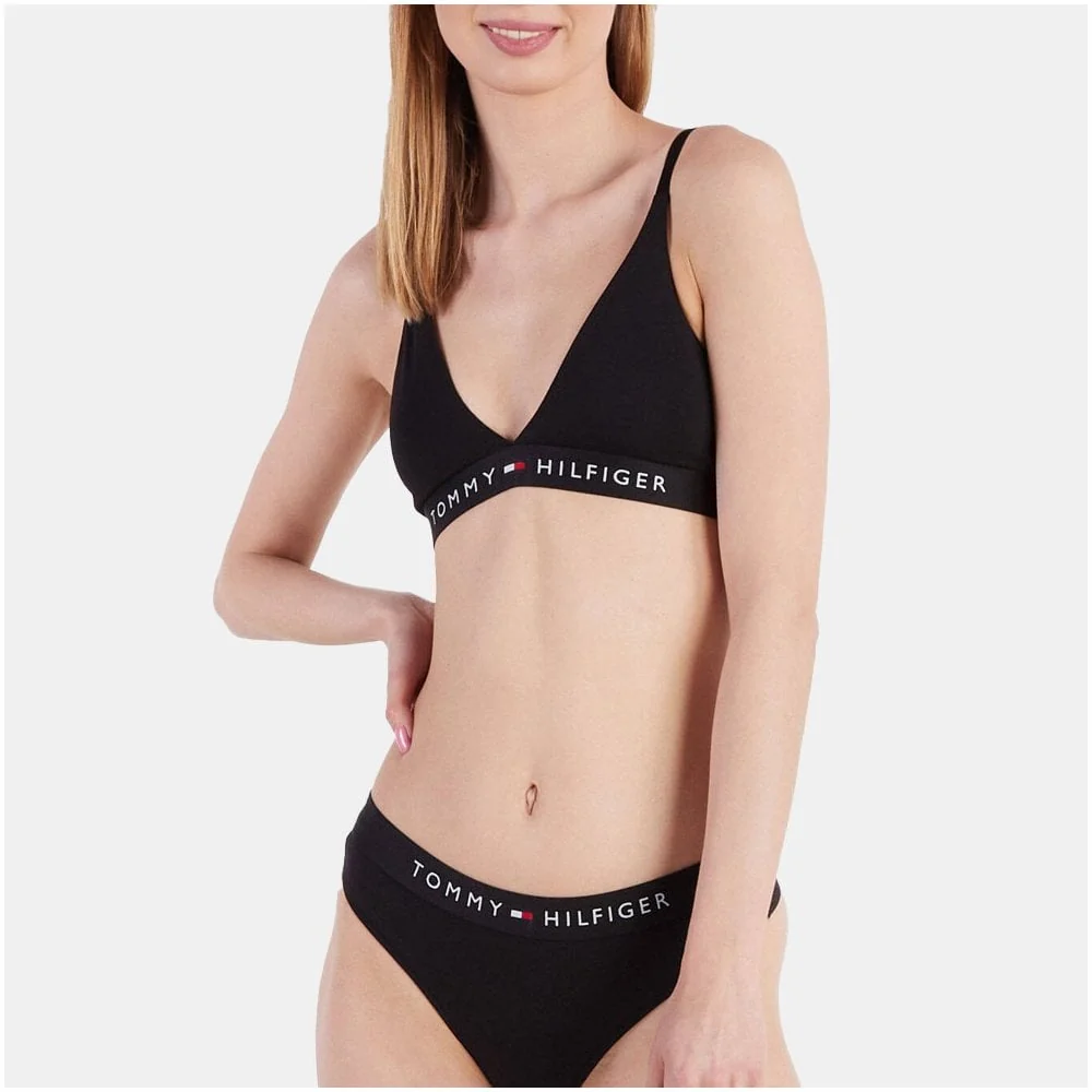 TH Original Unlined Triangle Bra, Black - Image 2