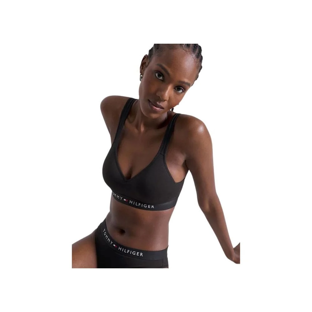 TH Original V-Neck Padded Bralette, Black - Image 2