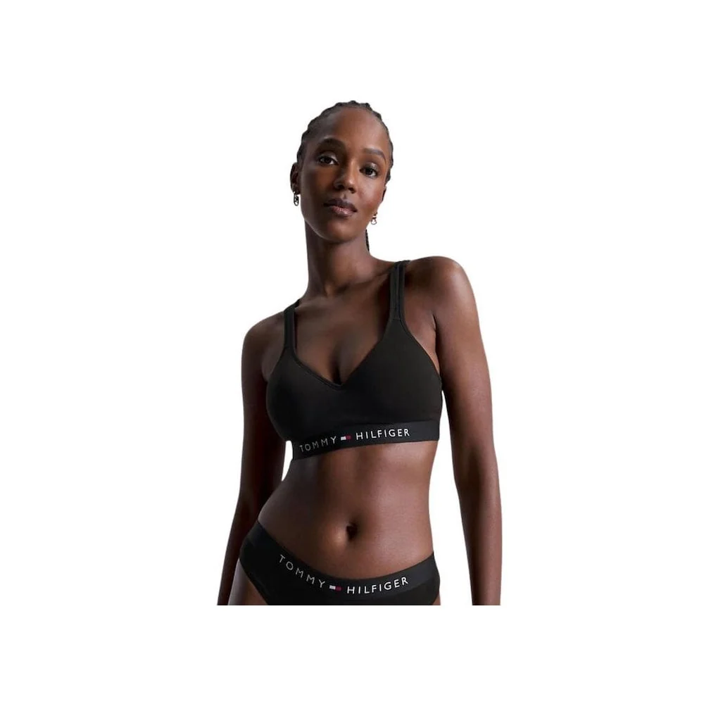 TH Original V-Neck Padded Bralette, Black - Image 4
