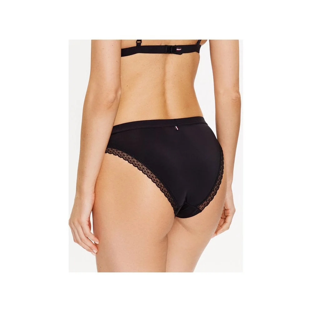 TH Tonal Logo Lace Bikini Brief, Black - Image 6