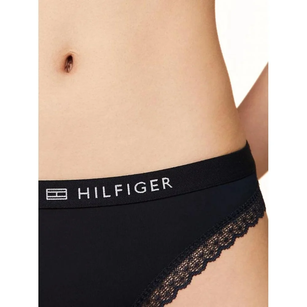 TH Tonal Logo Lace Bikini Brief, Navy - Image 2