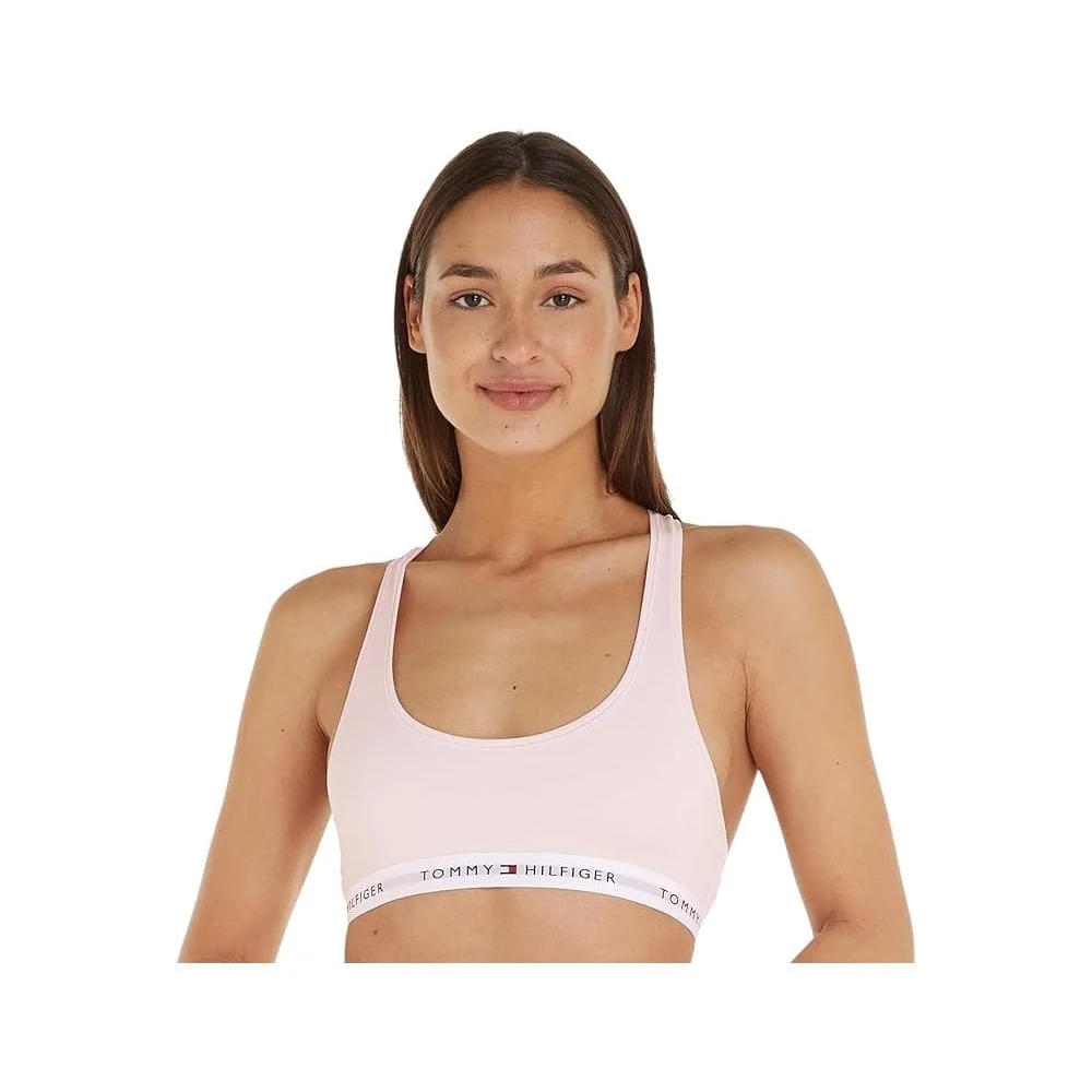 Tommy Icons Unlined Bralette, Light Pink - Image 2