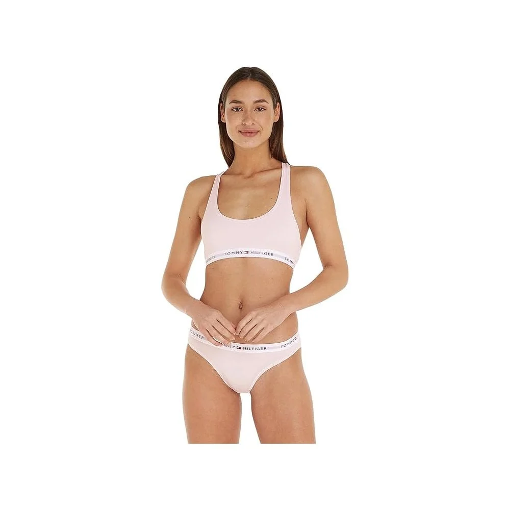 Tommy Icons Unlined Bralette, Light Pink - Image 3