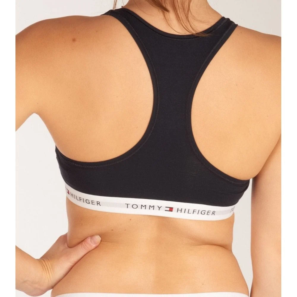 Tommy Icons Unlined Bralette, Navy - Image 3