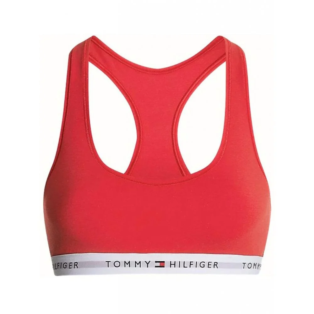 Tommy Icons Unlined Bralette, Red