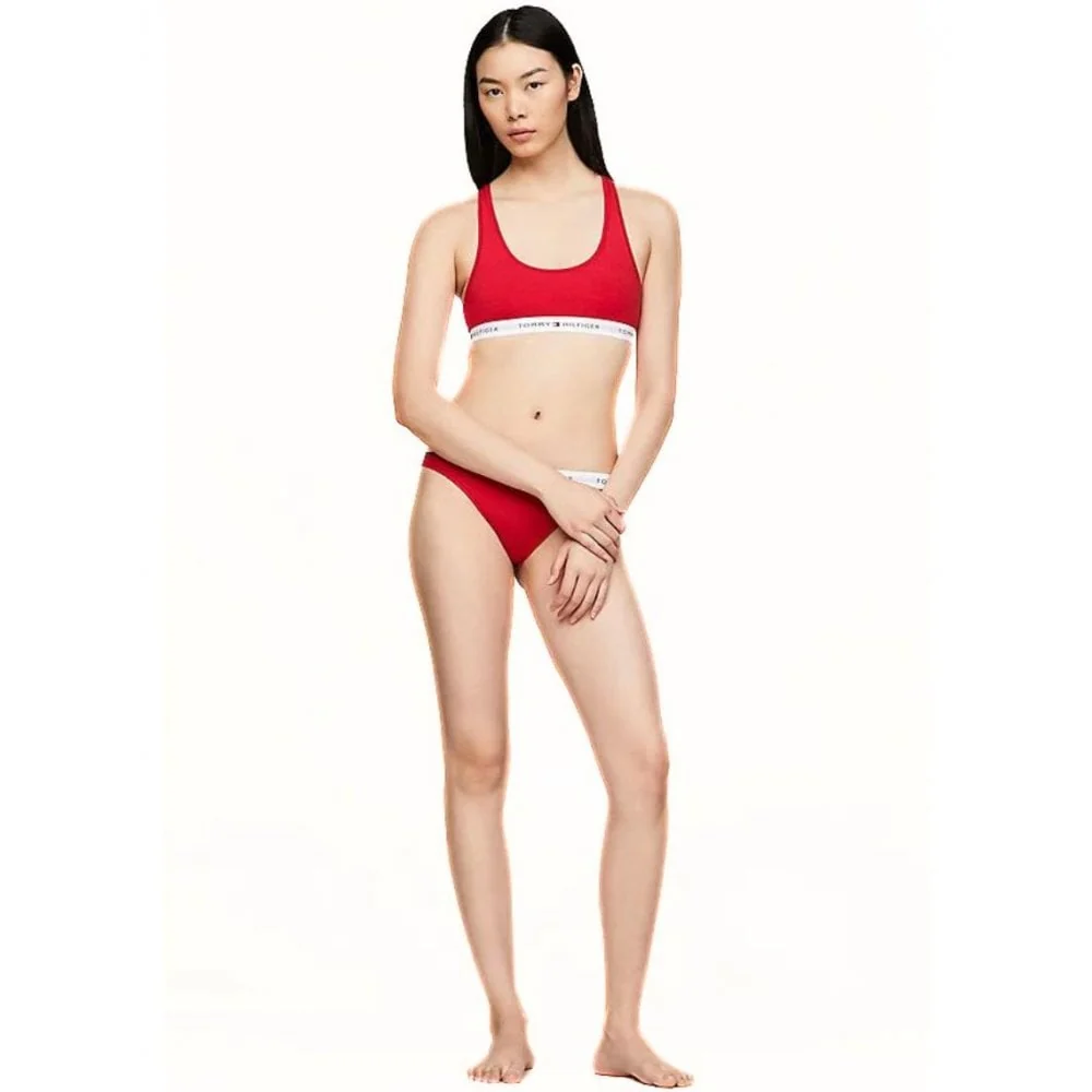 Tommy Icons Unlined Bralette, Red - Image 5