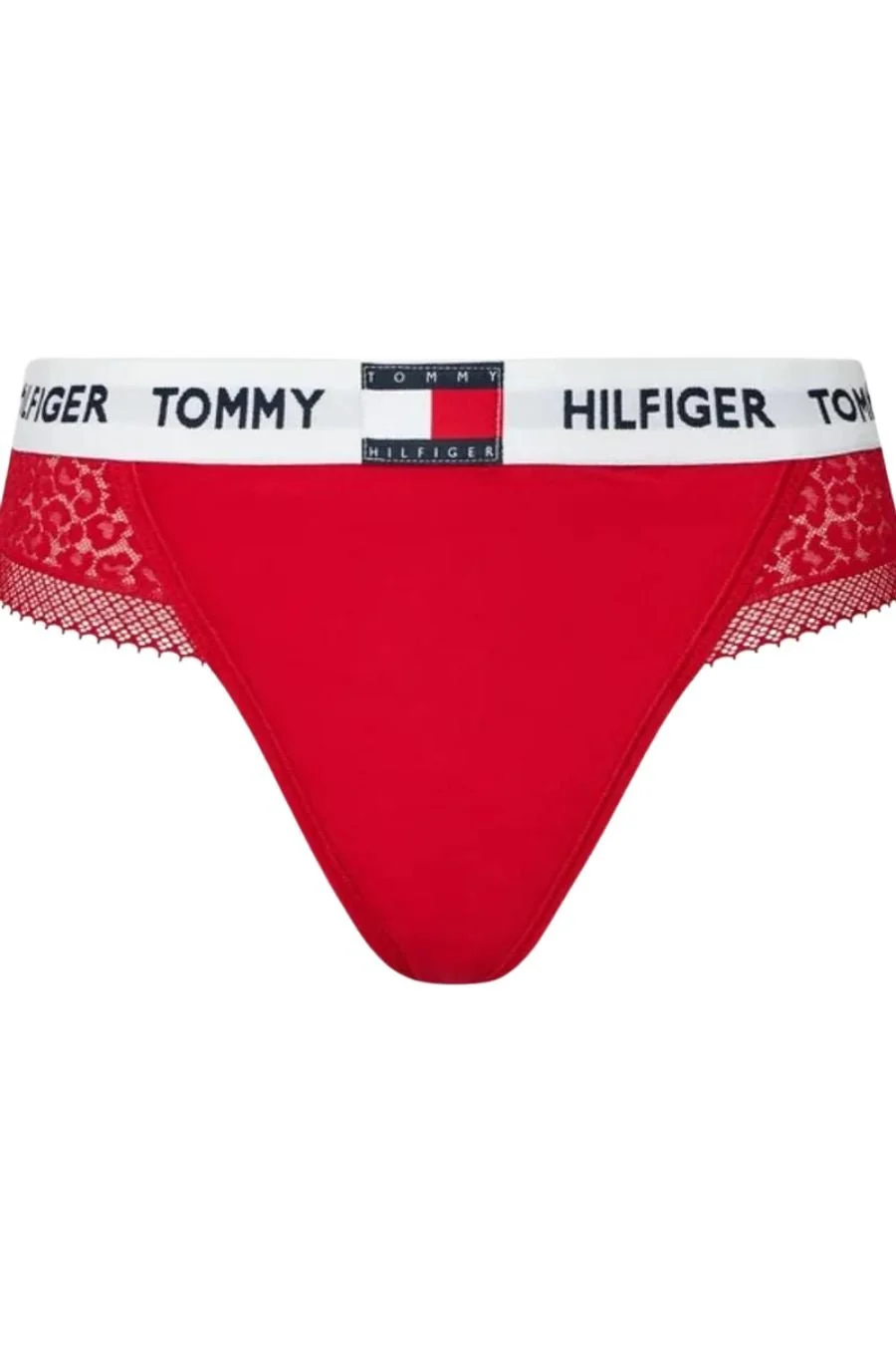 Heritage Logo Lace Thong, Red
