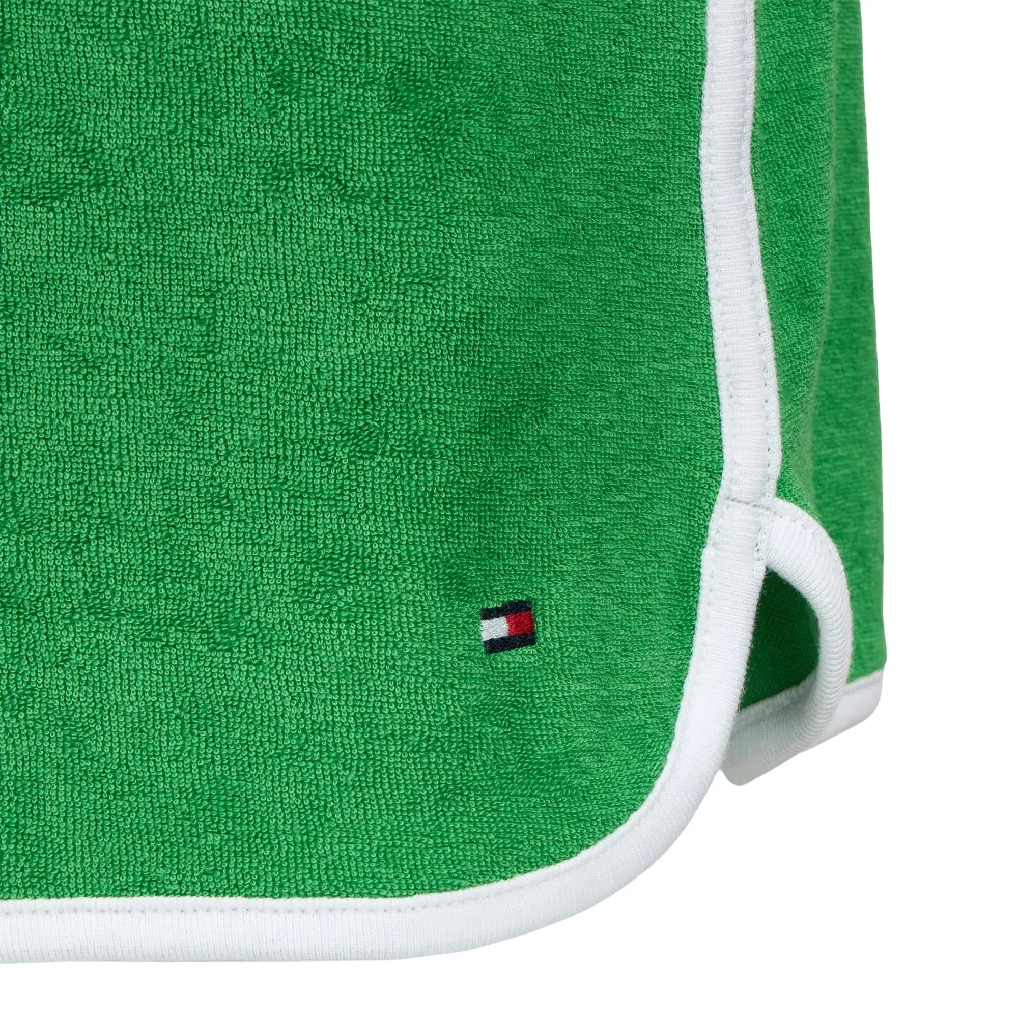 Embroidered Flag Terry Shorts, Radiant Green - Image 3
