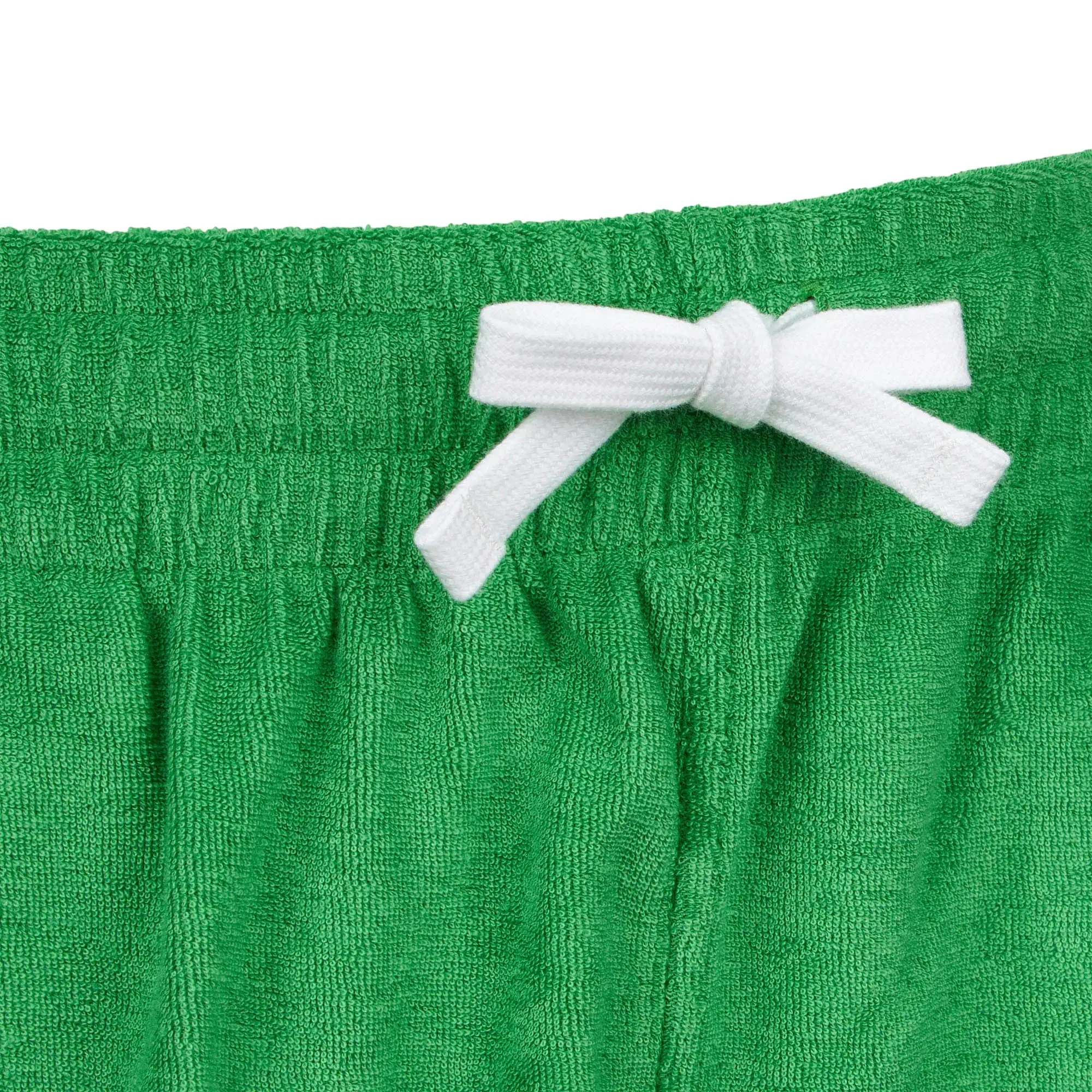 Embroidered Flag Terry Shorts, Radiant Green - Image 4